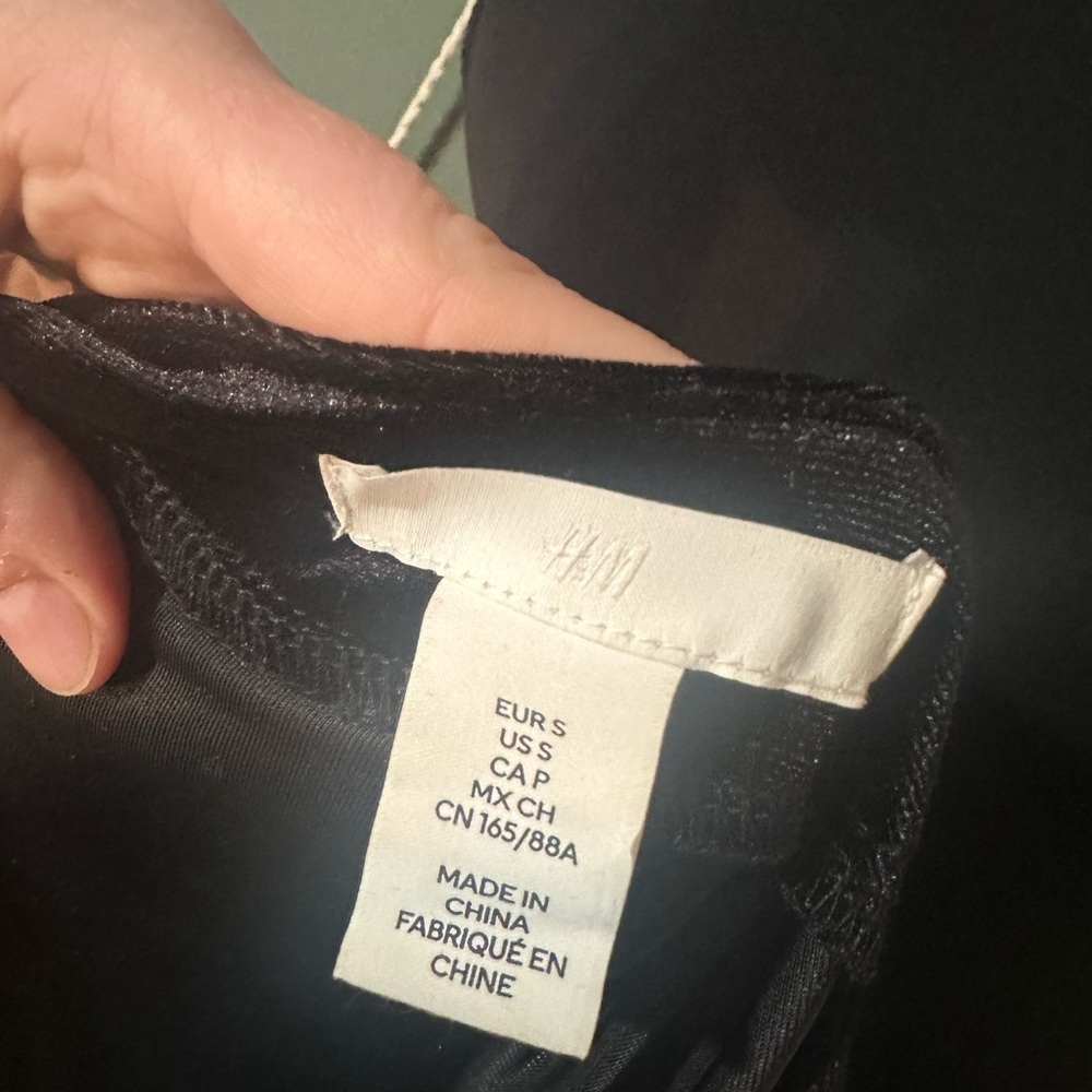 H&M Black Velvet Studded Dress with Low Back Size S 🧚‍♀️ - Picture 5 of 5